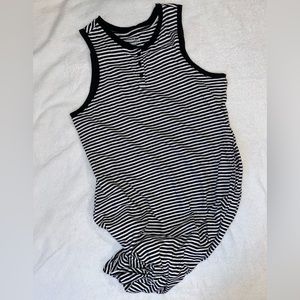 Time and Tru Black and White Striped Dress